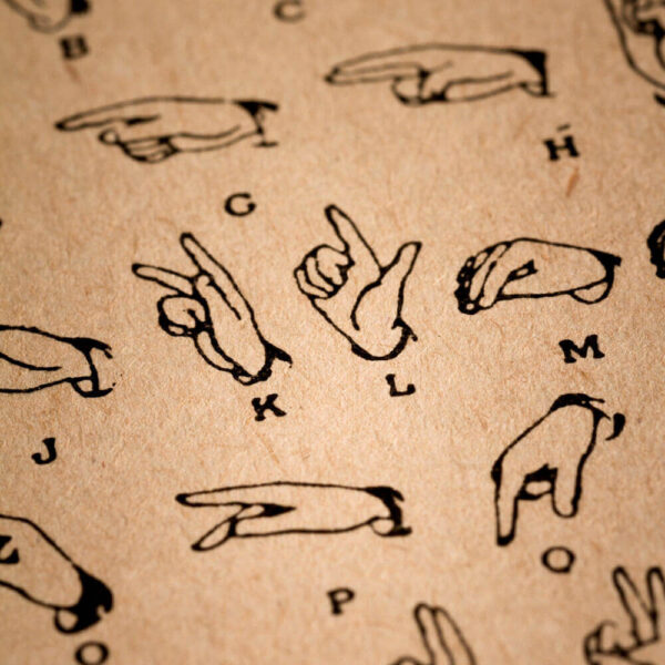 Illustrastion of the sign language alphabet