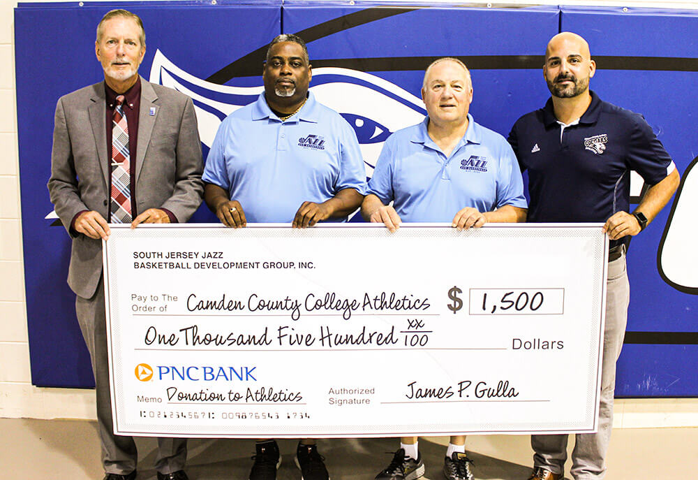 The South Jersey Jazz Basketball Development Group donates to CCC