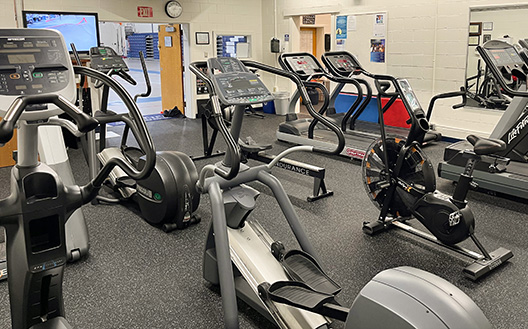 cardio room at wellsprings fitness center
