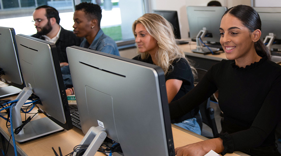 Students using the CCC Computer Labs
