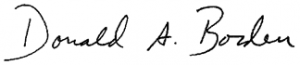 Donald A. Borden signature