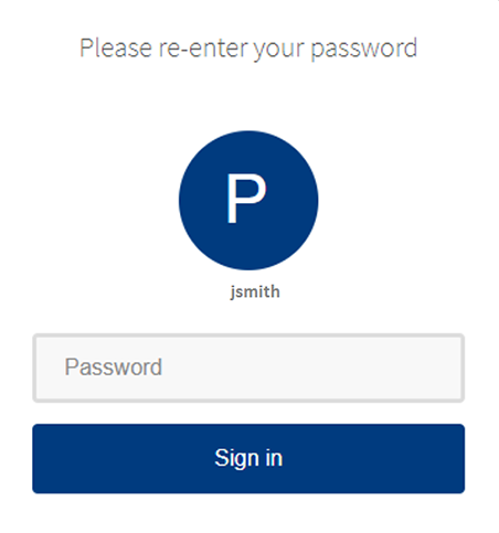 Put in new password